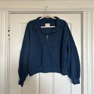 Abercrombie & Fitch XL Navy Quarter-Zip Sweatshirt